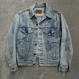 Vtg 80's LEVI'S 70506-0216 Trucker Denim Jacket Men's 36 Light Blue Wash USA EUC